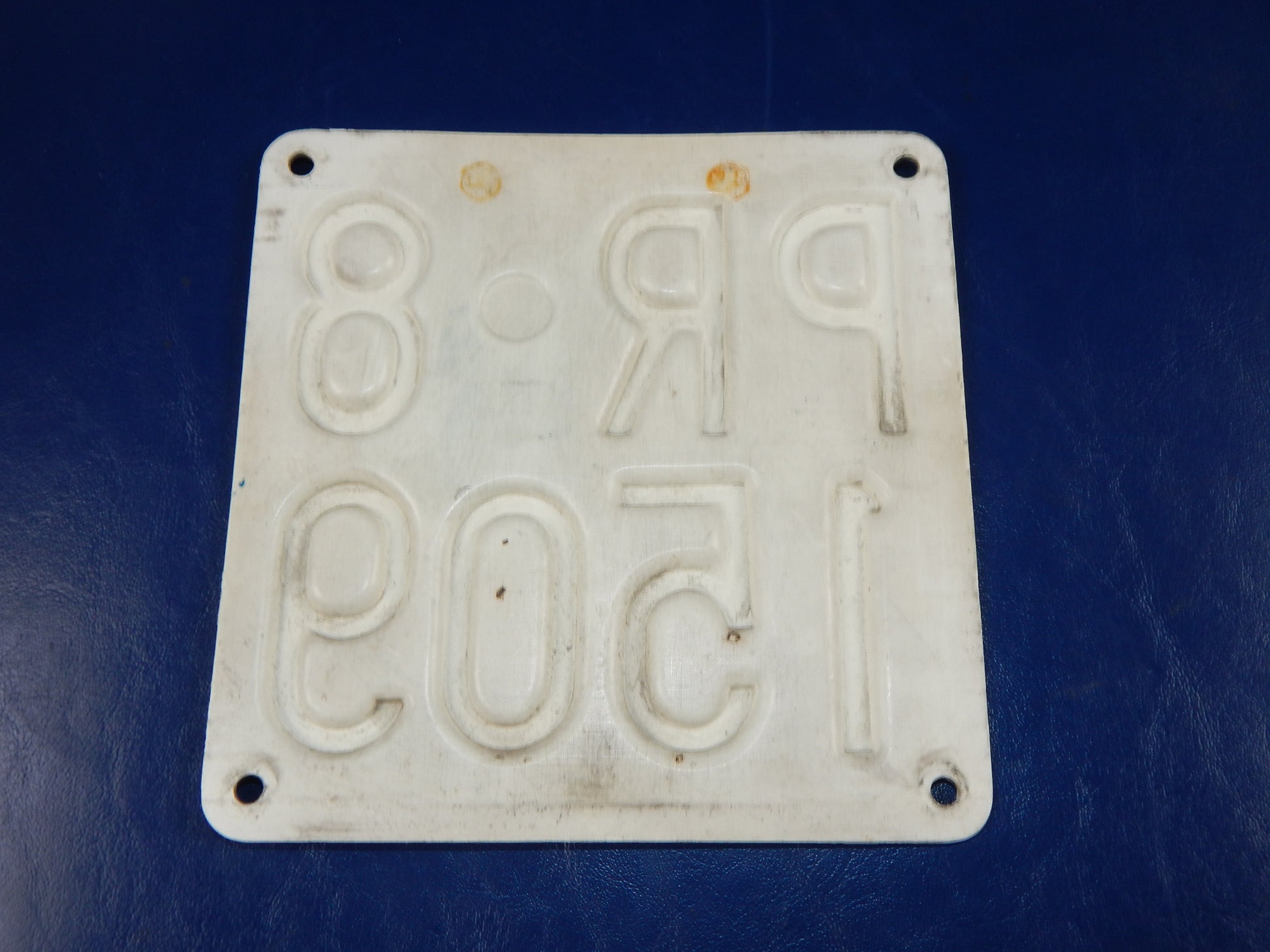 1970's VINTAGE MOTORCYCLE LICENSE PLATE PARMA ITALY SCOOTER VESPA LAMBRETTA - MotoRaider