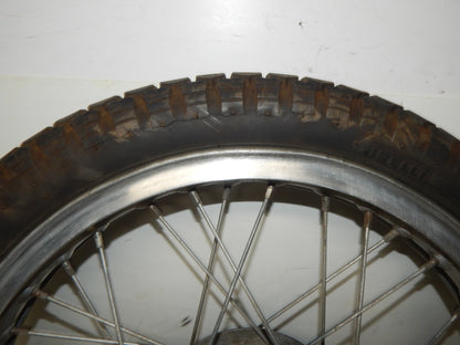 1970's GILERA GIUBILEO 125 REAR WHEEL 17" RIM HUB SPOKE VINTAGE MOTORCYCLE ITALY - MotoRaider