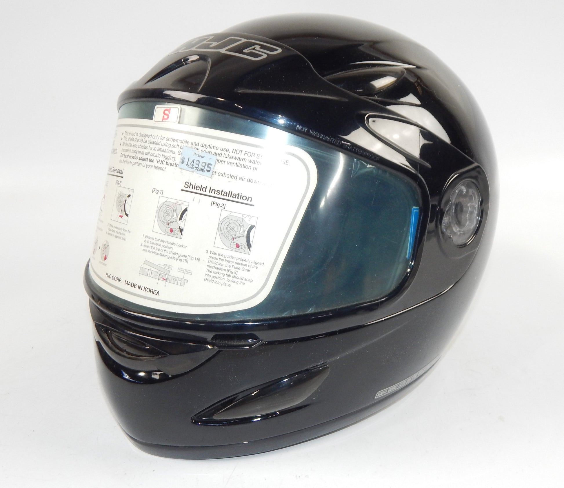 HJC CL-14 S MOTORCYCLES HELMET BLACK CLEAR SHIELD SIZE S ATV SNOWMOBILE QUAD - MotoRaider
