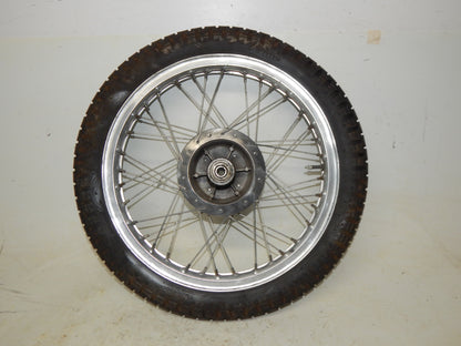 1970's GILERA GIUBILEO 125 REAR WHEEL 17" RIM HUB SPOKE VINTAGE MOTORCYCLE ITALY - MotoRaider