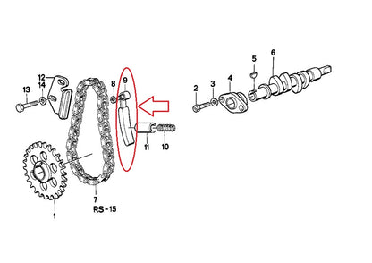 NOS OEM BMW 76-96 R100CS/GS/R/S/T R60/75/80 CAMSHAFT CHAIN TENSIONER 11311338185 - MotoRaider