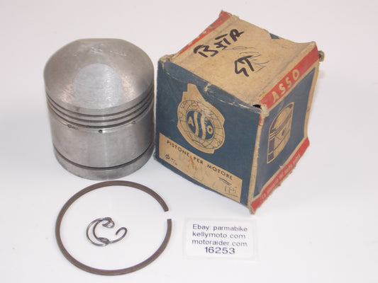 NOS ASSO WERKE 937 BETA 4T PISTON 64.4MM + RING + CIRCLIPS VINTAGE 16253 - MotoRaider