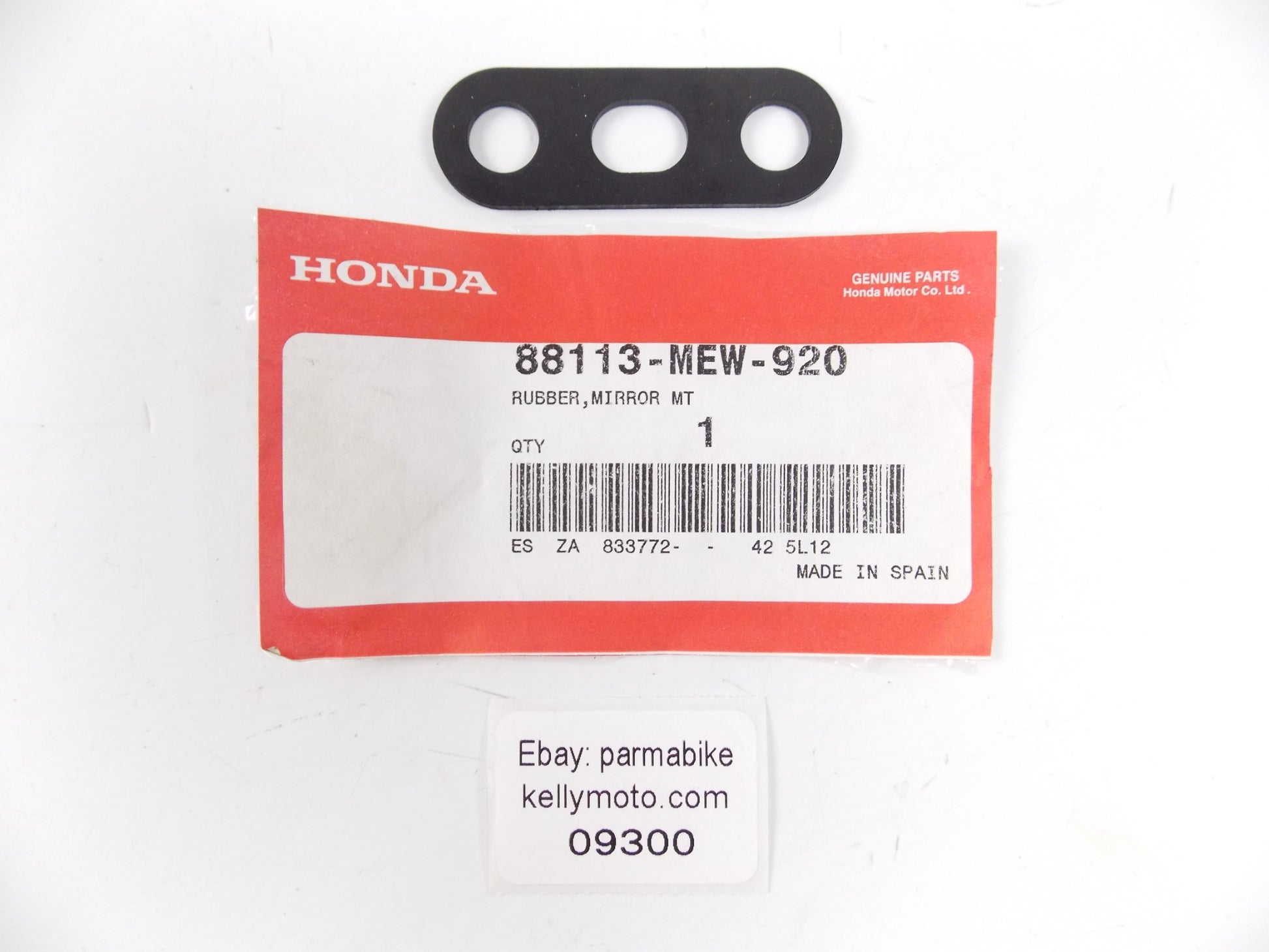 NOS OEM HONDA 2010-2011 NT700 RUBBER MIRROR MOUNTING 88113-MEW-920 - MotoRaider