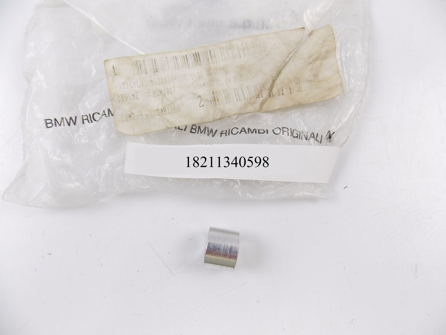 NOS OEM BMW 92-97 K1100 LT | 93-96  K1100 EXHAUST SYSTEM SPACER TUBE 18211340598 - MotoRaider