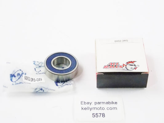 ALL BALL BEARING 15x32x9 DEEP GROOVE SEALED BALL BEARING 6002-2RS | 6002-2RD-QE6 - MotoRaider