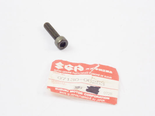 NOS OEM SUZUKI 1991-2005 GSF1200/GSF600/DR250 CRANKCASE COVER BOLT 07130-06253 - MotoRaider