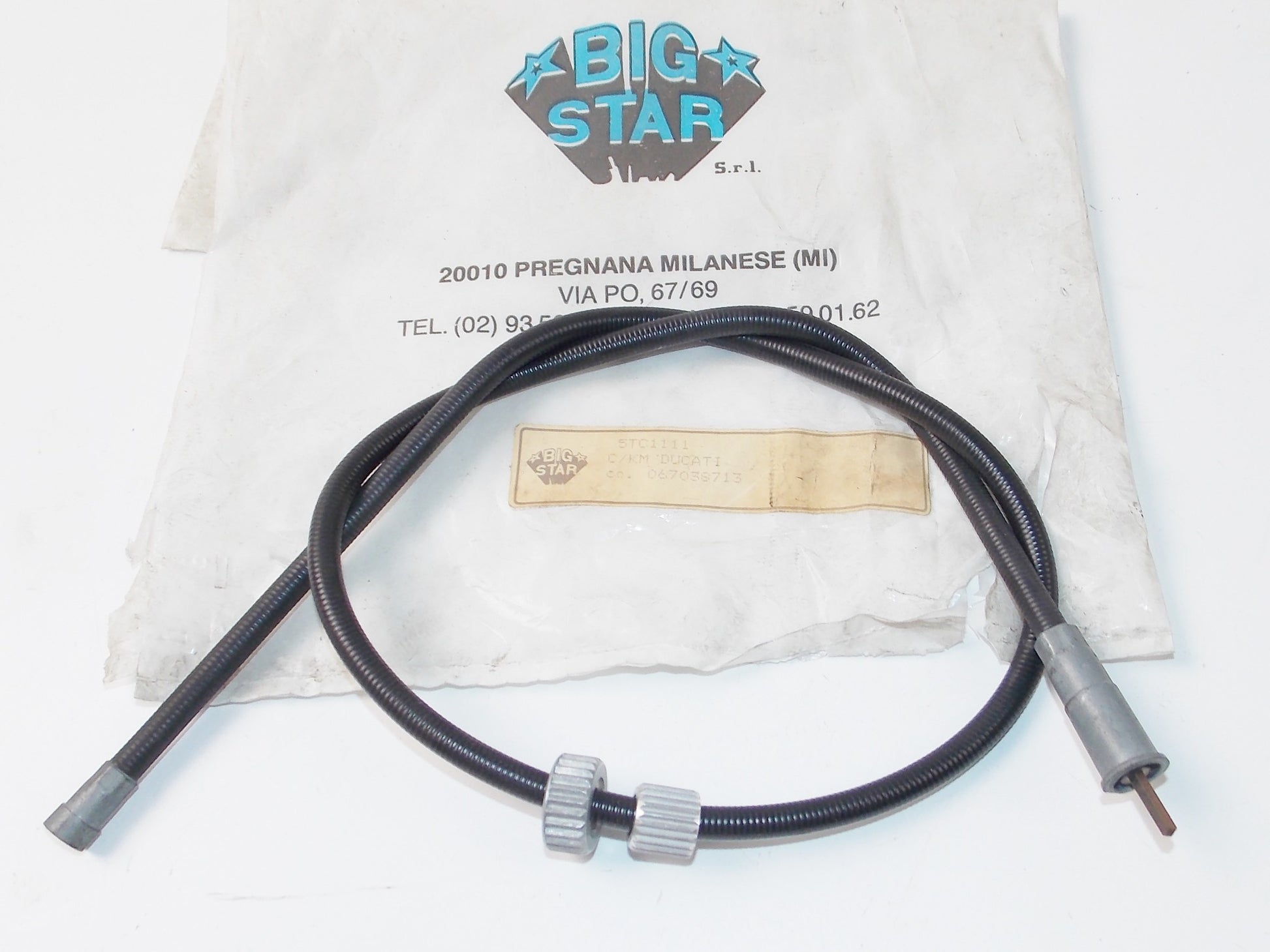 NOS 1987-1988 DUCATI 750 / 750 LAGUNA SECA SPEEDOMETER CABLE 067038713 | 5TC1111 - MotoRaider