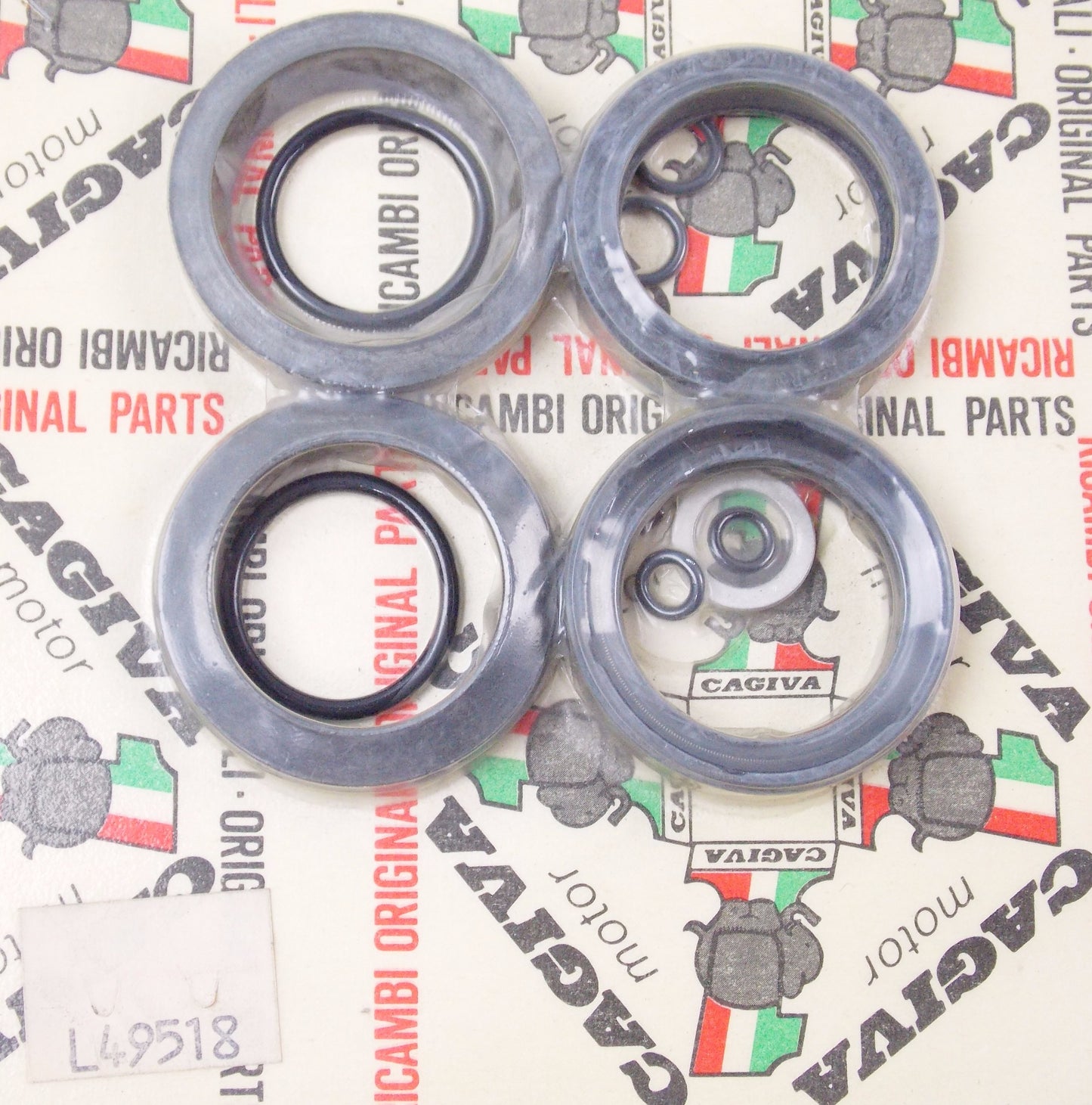 NOS OEM CAGIVA 1987 ALETTA ORO 125 - S2 GASKET SET 49518 - MotoRaider