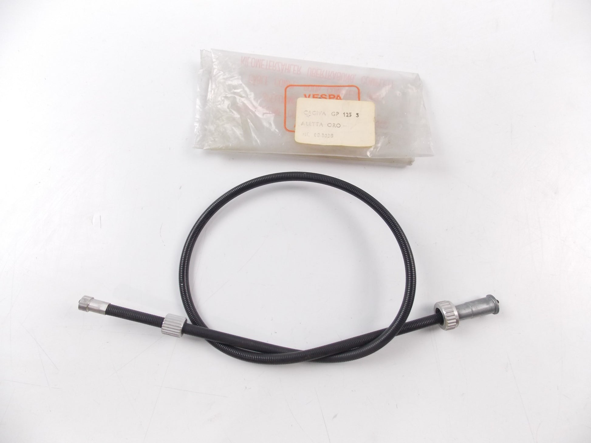 NOS CAGIVA GP 125 S ALETTA ORO SPEEDOMETER CABLE ASSY 08-3038 - MotoRaider