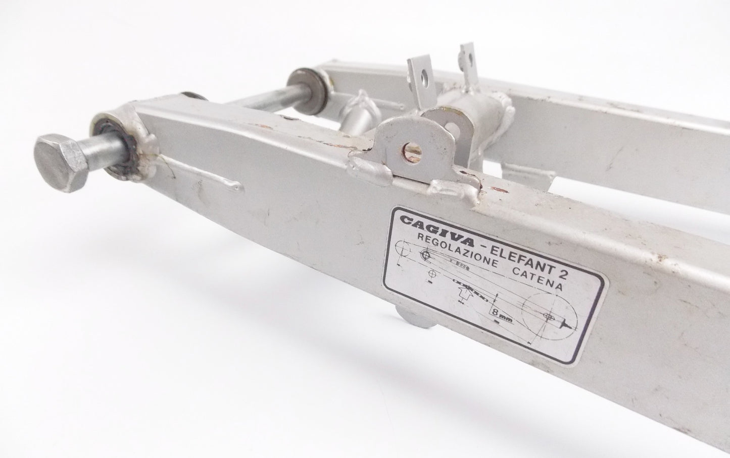 1986 CAGIVA ELEFANTRE 125 FRAME CHASSIS SWING ARM+PIVOT AXLE L=250mm D=15mm - MotoRaider