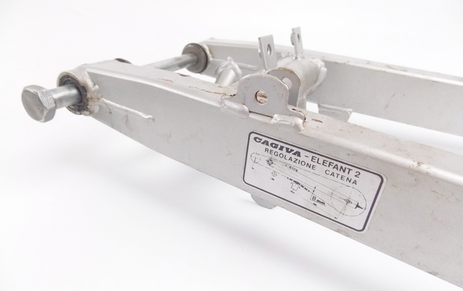 1986 CAGIVA ELEFANTRE 125 FRAME CHASSIS SWING ARM+PIVOT AXLE L=250mm D=15mm - MotoRaider
