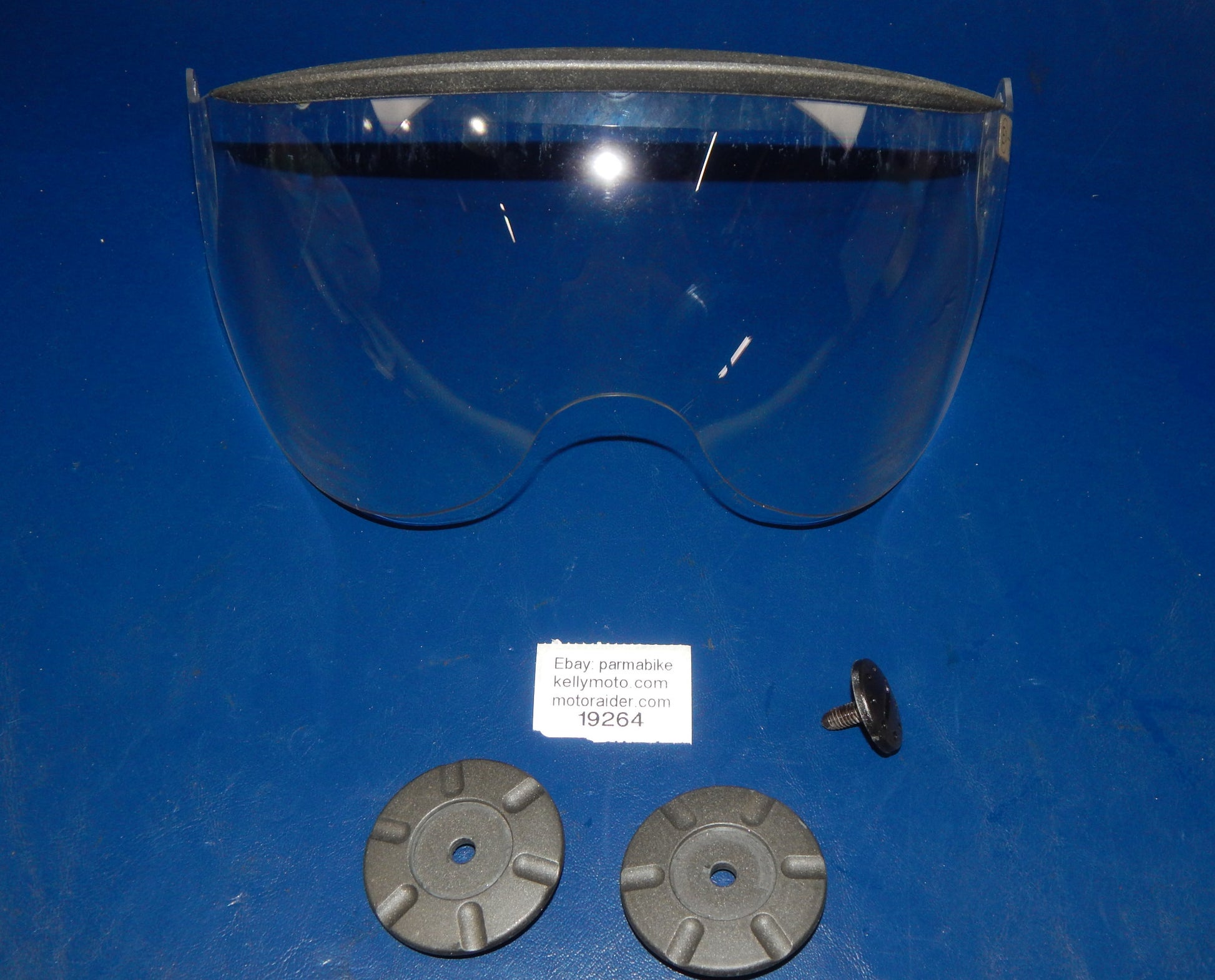 MOTORCYCLE HELMET OPEN FACE VISOR SHIELD SCREEN CLEAR JEBS ITALY 052161 - MotoRaider