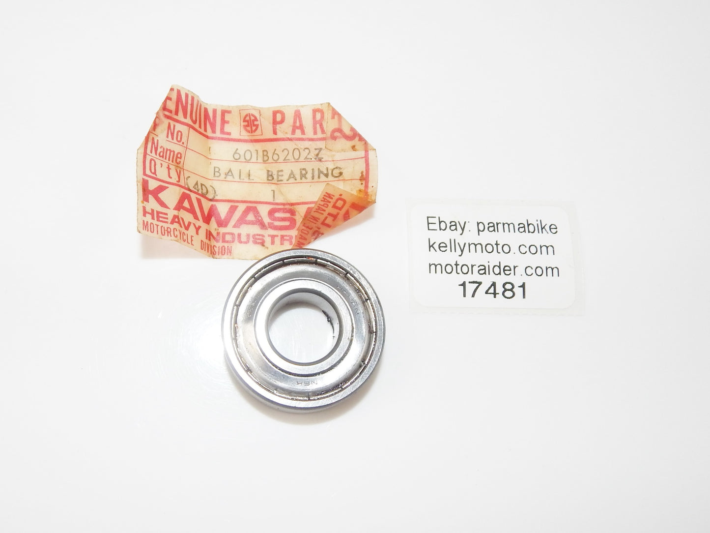 OEM KAWASAKI 1973-1975 F11 1972-1975 F9 1971-1972 F2 BEARING BALL 601B6202Z - MotoRaider