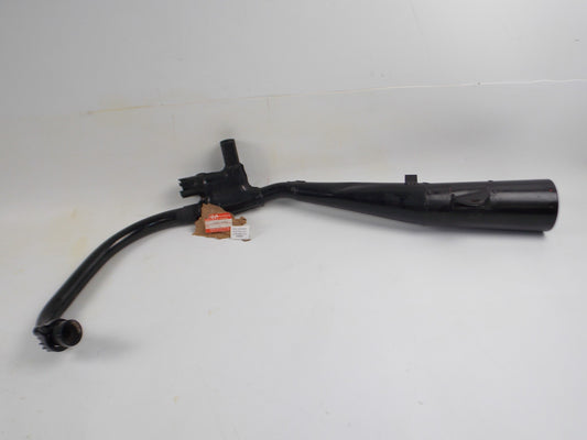 NOS OEM SUZUKI 1984-1987 GSX500E LEFT HAND EXHAUST MUFFLER PIPE # 14306-43402 - MotoRaider