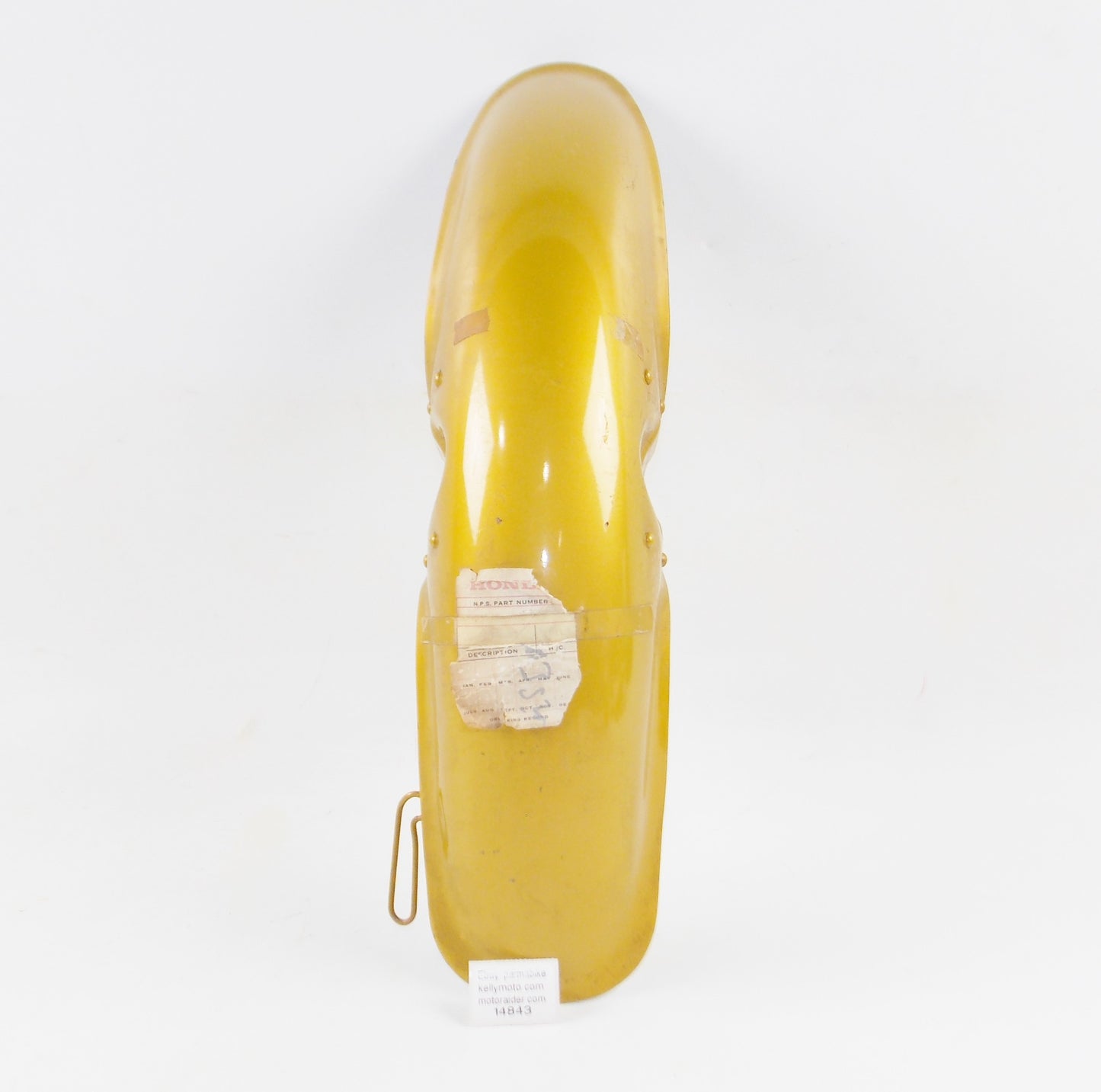 OEM HONDA 1997 CL175 K5 FRONT FENDER YELLOW GOLD MUDGUARD 61100-316-670 - MotoRaider