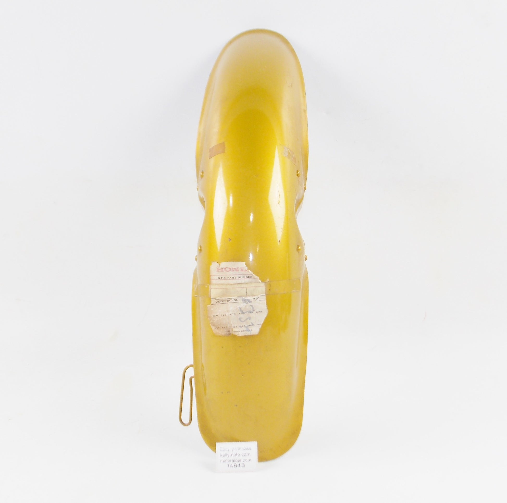 OEM HONDA 1997 CL175 K5 FRONT FENDER YELLOW GOLD MUDGUARD 61100-316-670 - MotoRaider