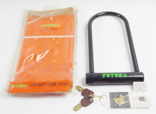 FUTURA MOTORCYCLES ANTITHEFT SECURITY PAD LOCK A2003 L=14" W=6" - MotoRaider