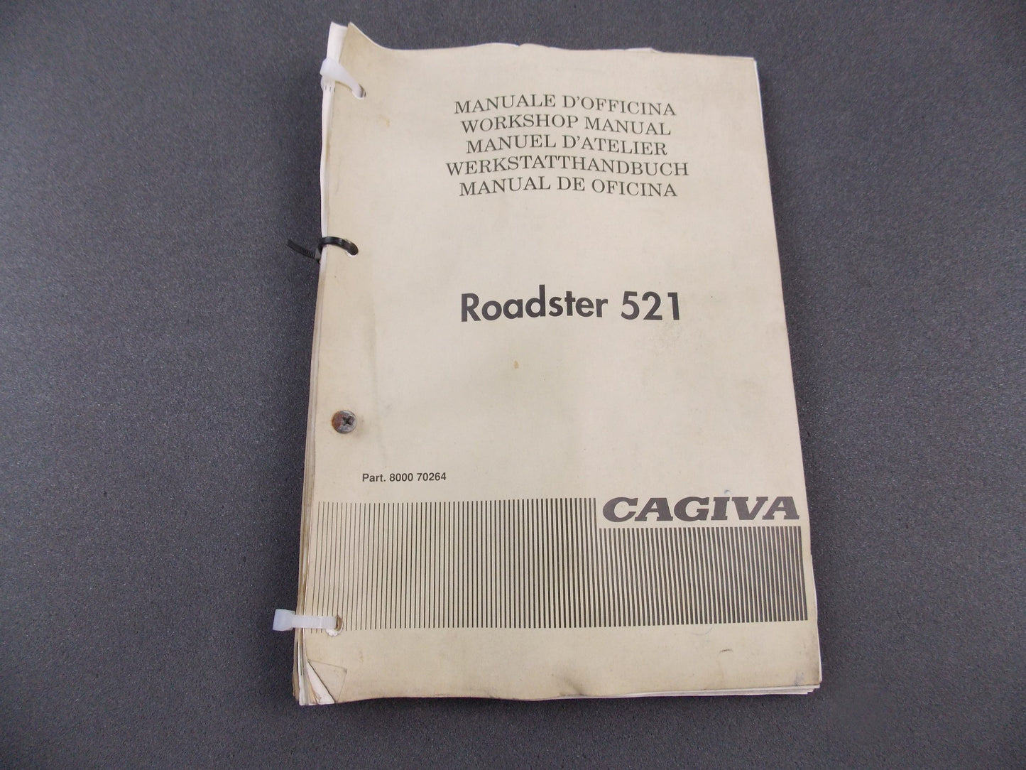 NOS OEM CAGIVA ROADSTER 521 WORKSHOP MANUAL SHOP BOOK 800070264 - MotoRaider