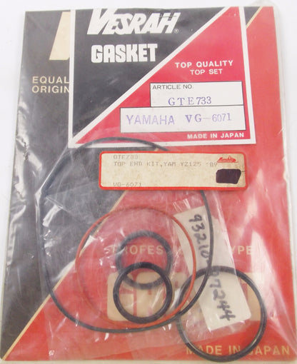 NOS VESRAH TOP END GASKET SEAL KIT YAMAHA 1989 YZ125W (3JD1) VG-2071/6071 - MotoRaider