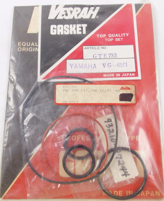 NOS VESRAH TOP END GASKET SEAL KIT YAMAHA 1989 YZ125W (3JD1) VG-2071/6071 - MotoRaider