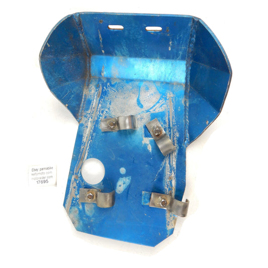 VINTAGE MOTORCYCLE ENGINE FRAME PROTECTOR SKID PLATE 15.25"x11.5" ENDURO CROSS - MotoRaider