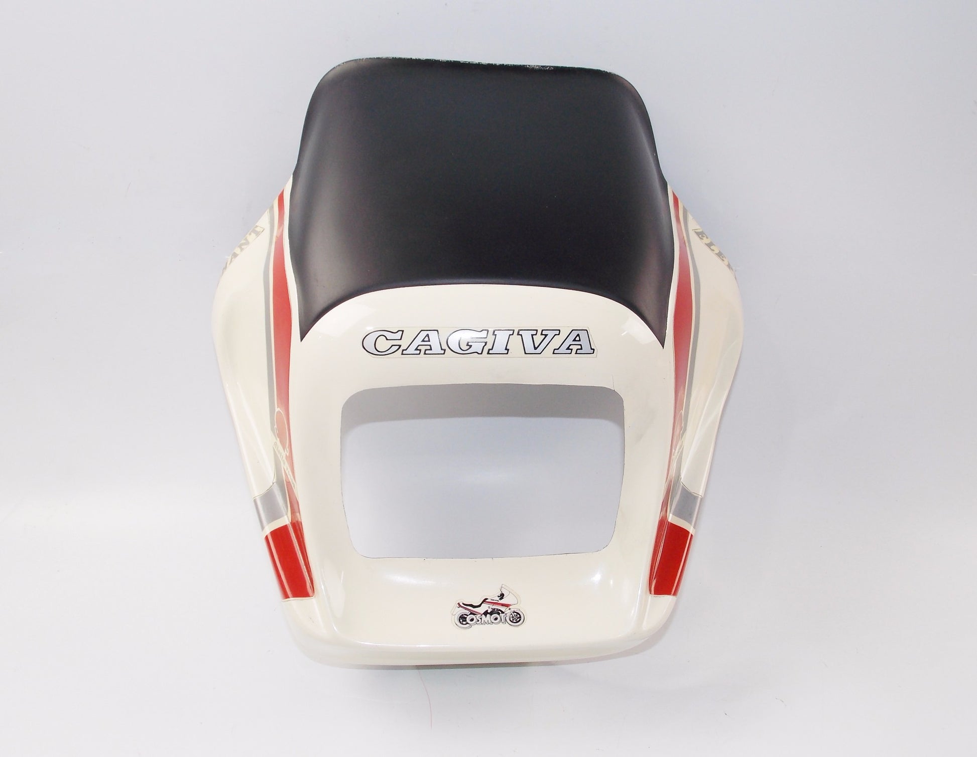 CAGIVA ALETTA ROSSA/ELEFANT 125 HEADLIGHT COVER FIBER GLASS WHITE PLATE COSMOTO - MotoRaider