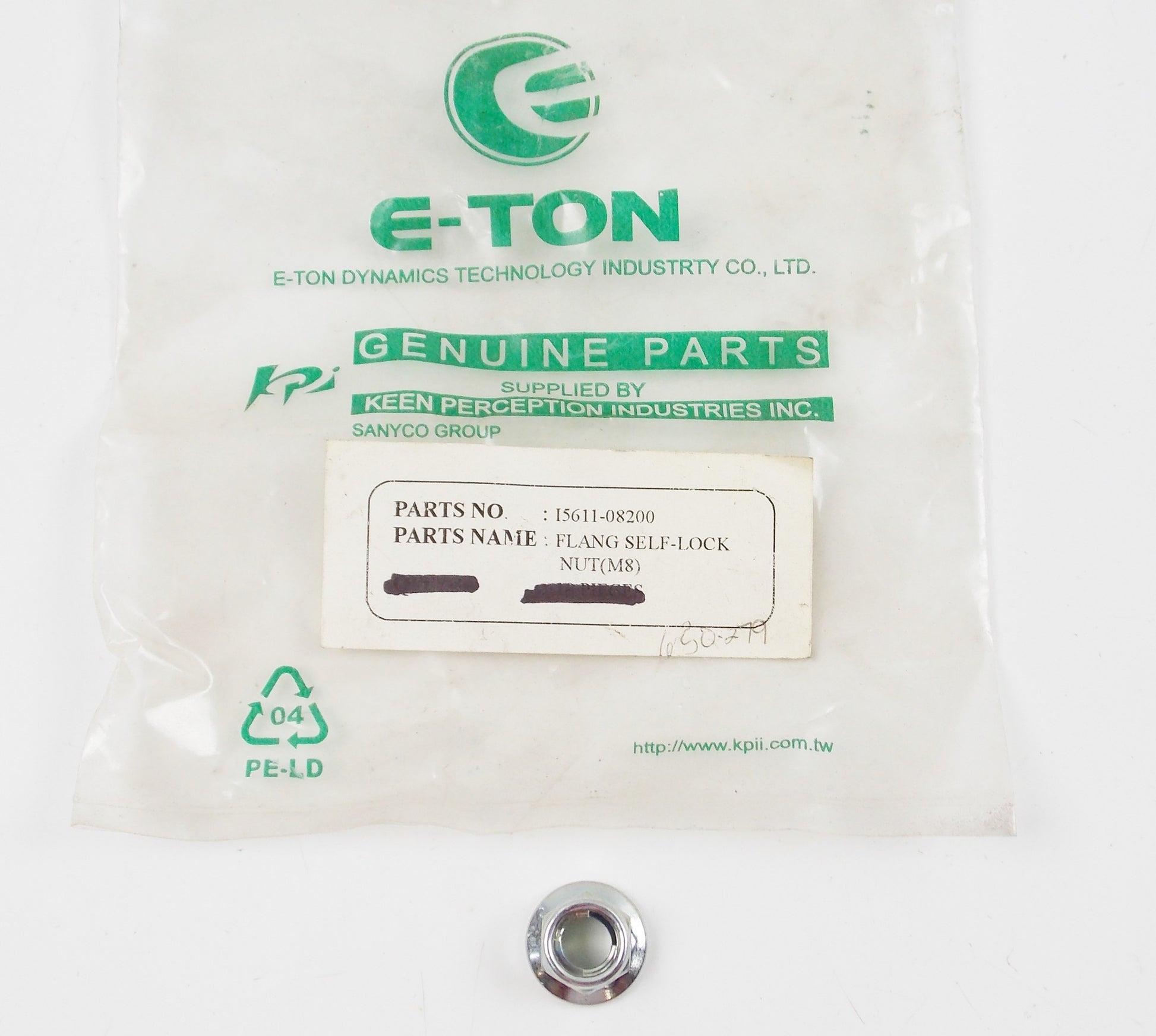 E-TON IMPULSE/THUNDER/VIPER/LIGHTNING/SIERRA SELF LOCK NUT M8 650279|15611-08200 - MotoRaider