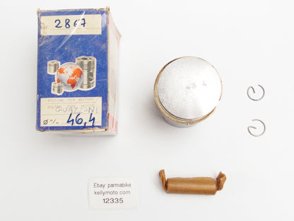 NOS ASSO WERKE 2867 PISTON  + PIN + RINGS + CLIPS 46.4 MM  GUAZZONI MOTOR ENGINE - MotoRaider