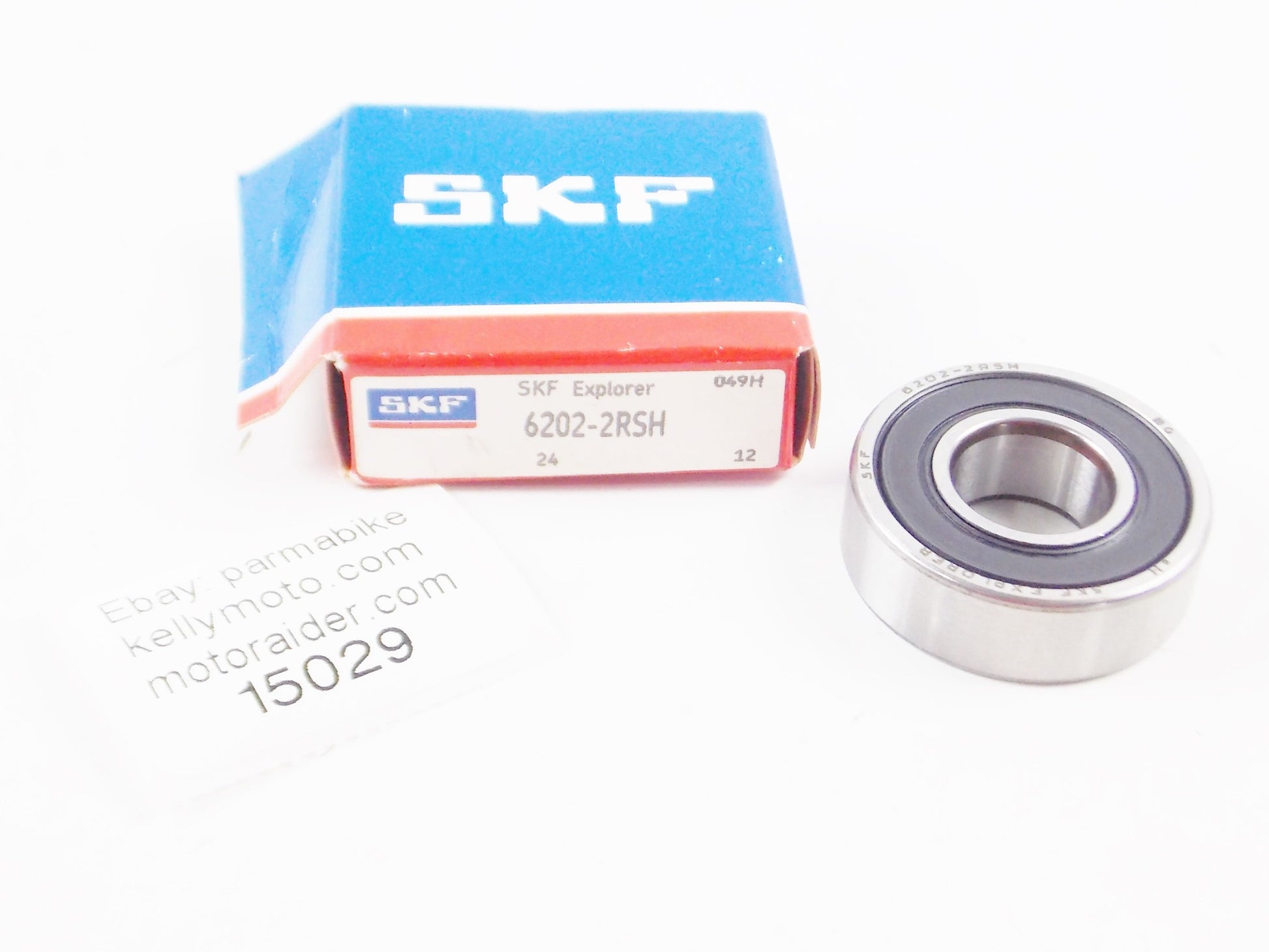 SKF 6202-2RSH DEEP GROOVE BALL BEARING D 15x35x11mm motorcycle scooter moped atv - MotoRaider