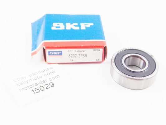 SKF 6202-2RSH DEEP GROOVE BALL BEARING D 15x35x11mm motorcycle scooter moped atv - MotoRaider