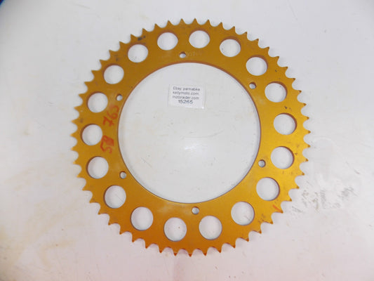 VINTAGE MOTORCYCLE ALLOY REAR SPROCKET GOLD T=53 BETA CAGIVA APRILIA SIMONINI - MotoRaider