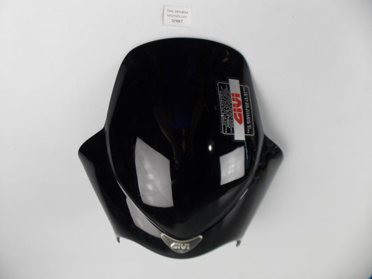 GIVI UNIVERSAL MOTORCYCLE WINDSCREEN ACRYLIC SMOKE BLACK 240N902 H=33cm W=36,5cm - MotoRaider