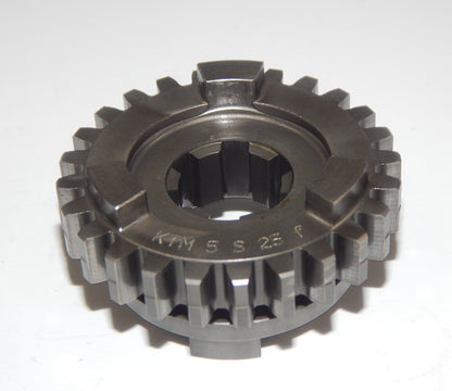 OEM KTM 1999/04 125SX(EU)  2001 125EXC(EU) 5th SLIDING GEAR 25T. STAMPED "5S25" - MotoRaider