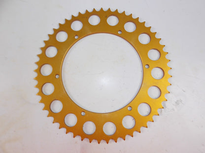 VINTAGE MOTORCYCLE ALLOY REAR SPROCKET GOLD T=53 BETA CAGIVA APRILIA SIMONINI - MotoRaider
