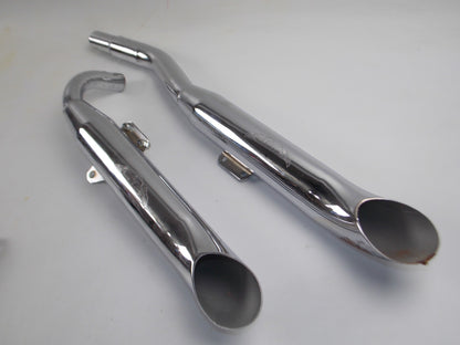 MACH CHROME EXHAUST MUFFLER FULL SYSTEM YAMAHA XV535 VIRAGO CHOPPER - MotoRaider
