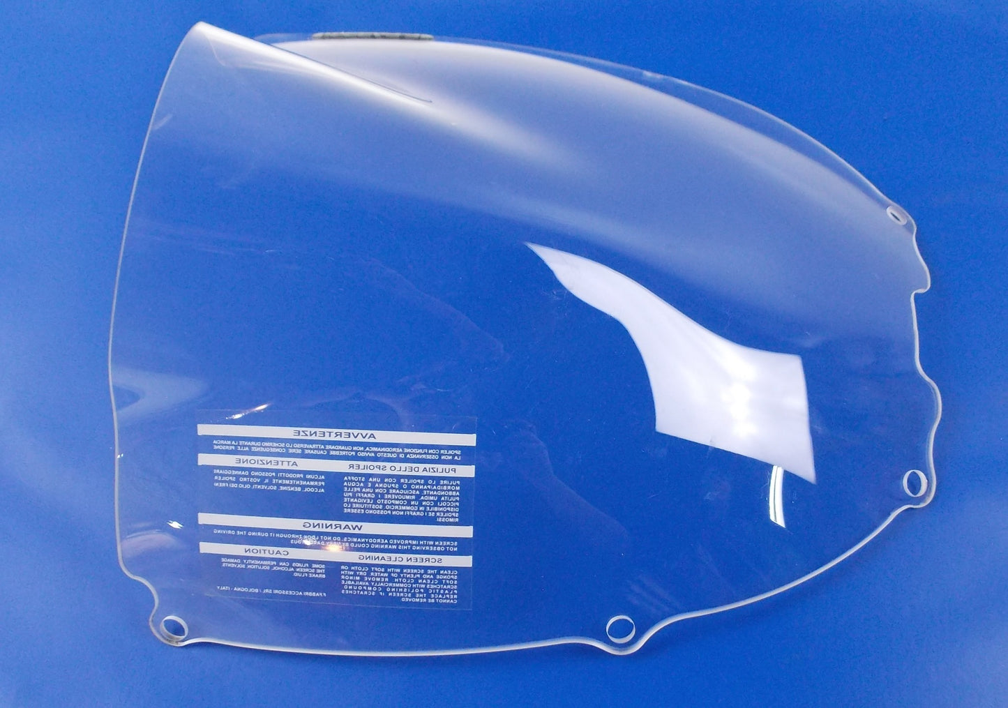 NOS F.FABBRI DOUBLE BUBBLE H027 CLEAR WINDSHIELD WIND SCREEN HONDA VTR SPI 1000 - MotoRaider