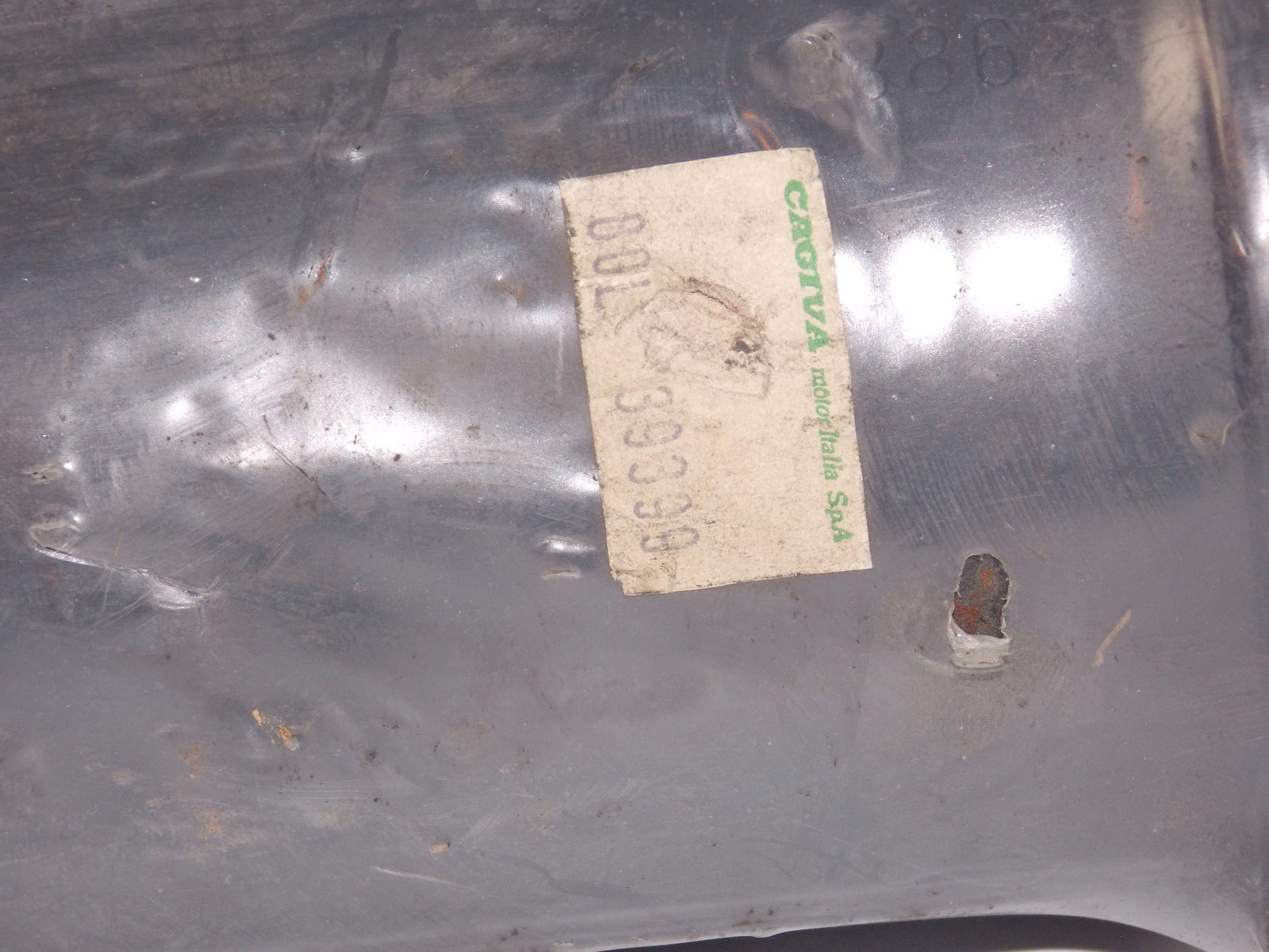 NOS OEM CAGIVA ALETTA ROSSA 125 ELEFANT 125 EXHAUST MUFFLER SILENCER 39399 - MotoRaider