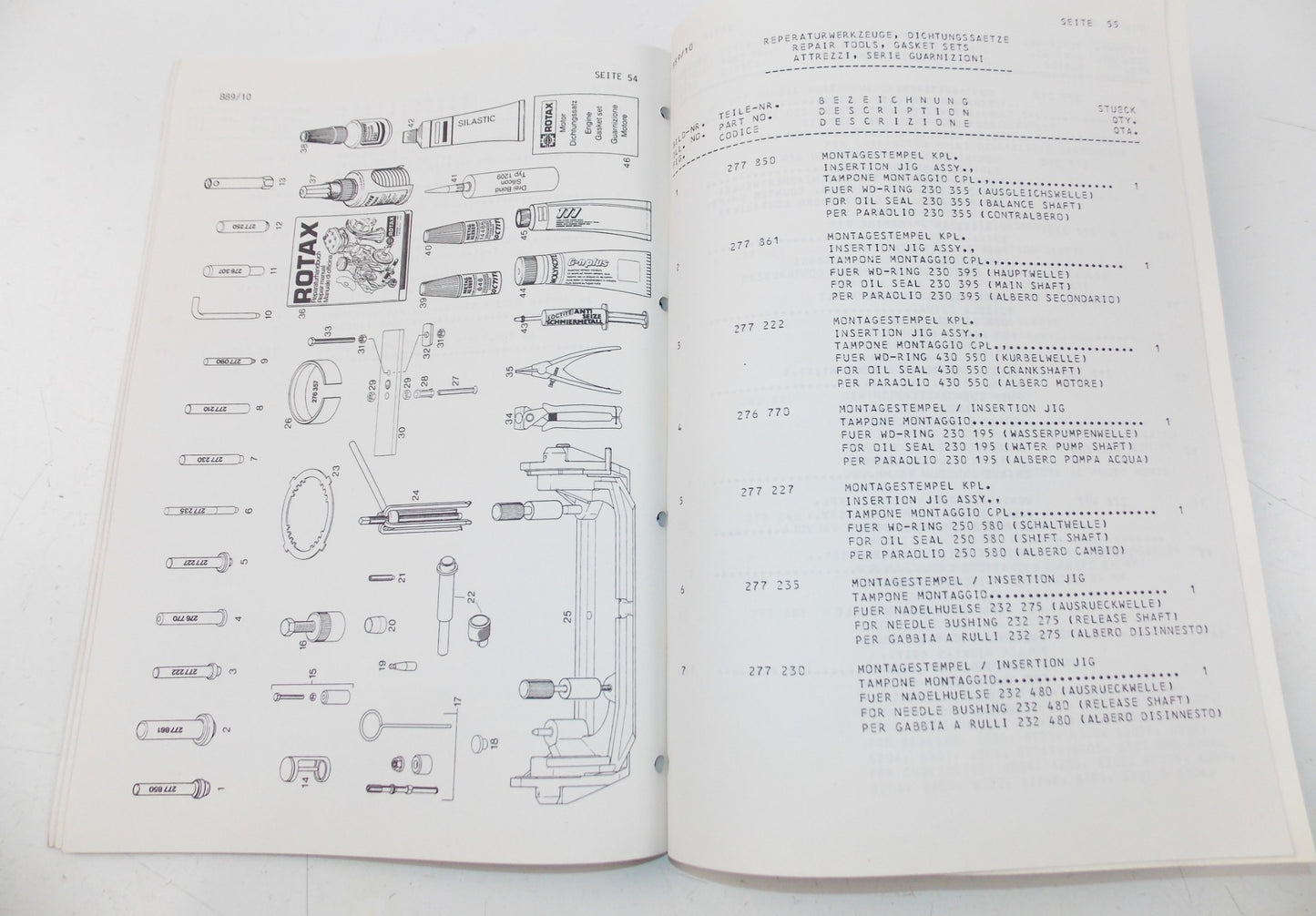1994 APRILIA PEGASO 650 EDITION III ENGINE 655E ENDURO SPARE PARTS CATALOG BOOK - MotoRaider