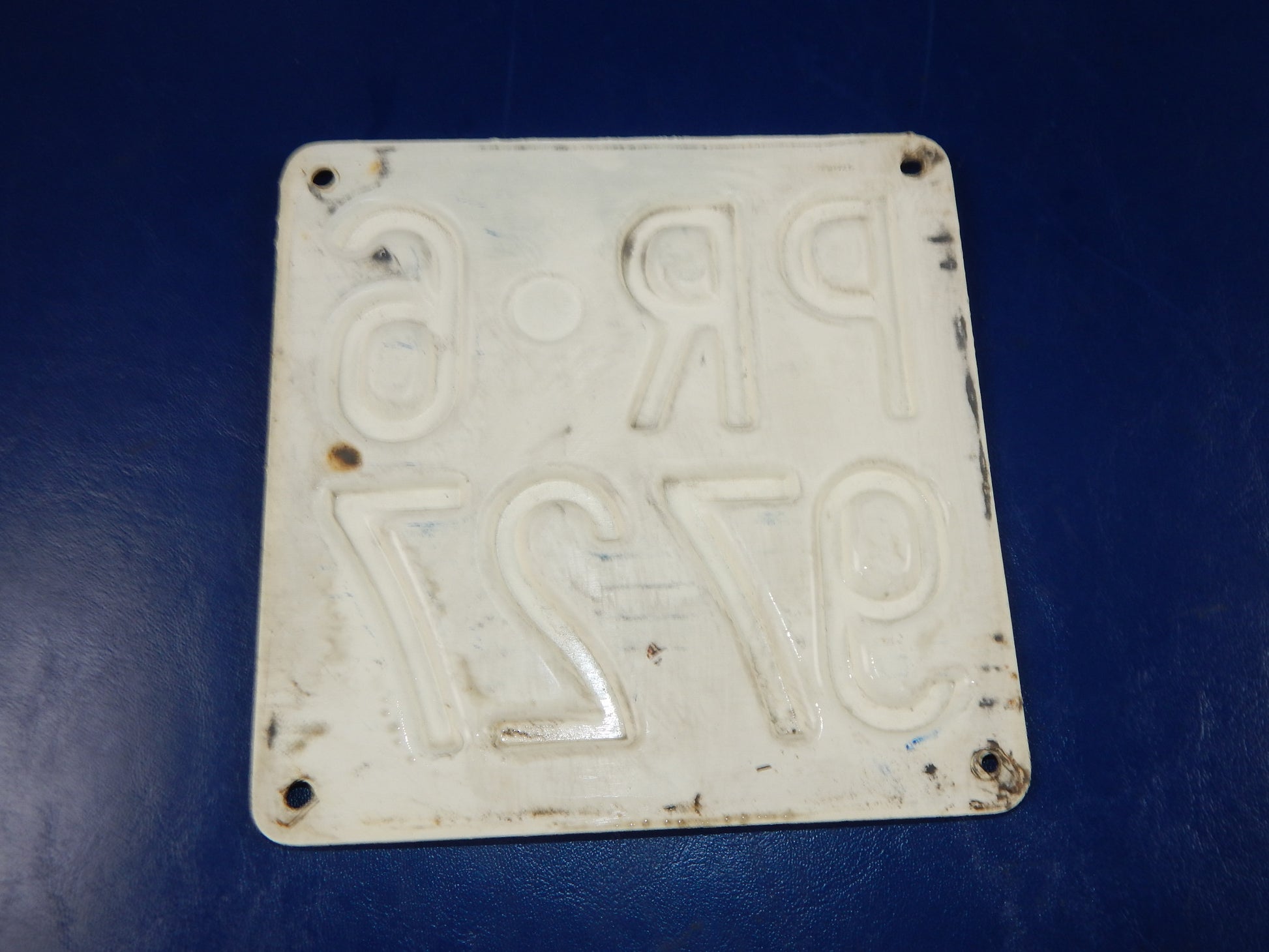 1970's VINTAGE MOTORCYCLE LICENSE PLATE PARMA ITALY SCOOTER DUCATI MORINI PARILL - MotoRaider