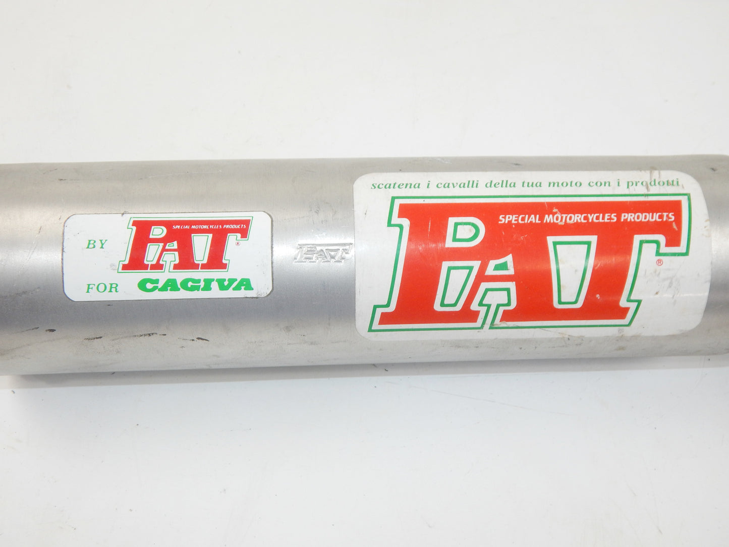 PAT MOTORCYCLE RACING MUFFLER SILENCER EXHAUST PIPE VINTAGE DUCATI YAMAHA CAGIVA - MotoRaider