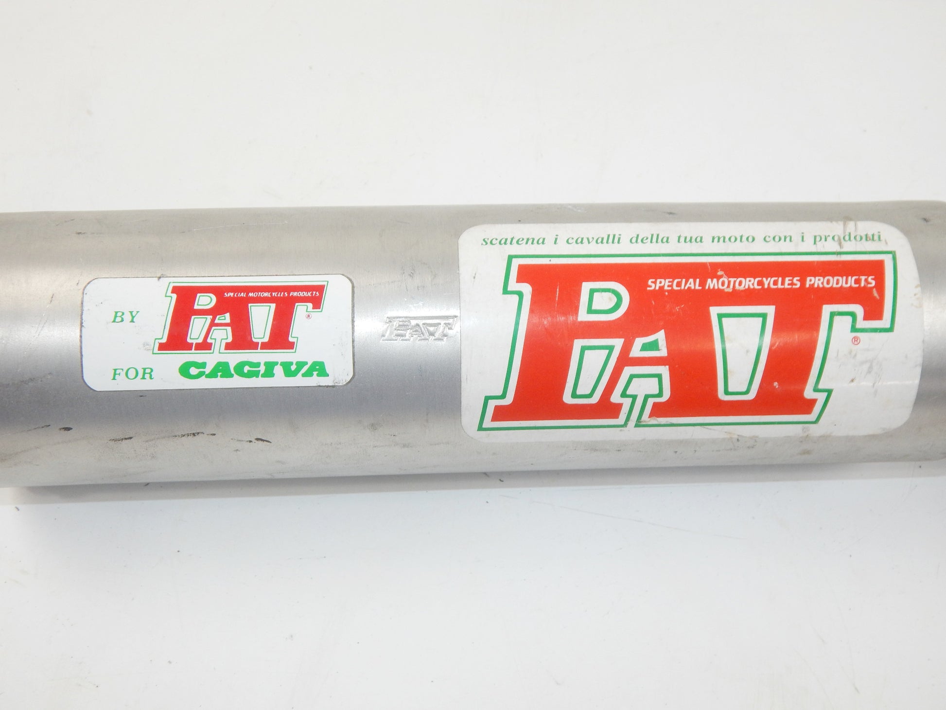PAT MOTORCYCLE RACING MUFFLER SILENCER EXHAUST PIPE VINTAGE DUCATI YAMAHA CAGIVA - MotoRaider