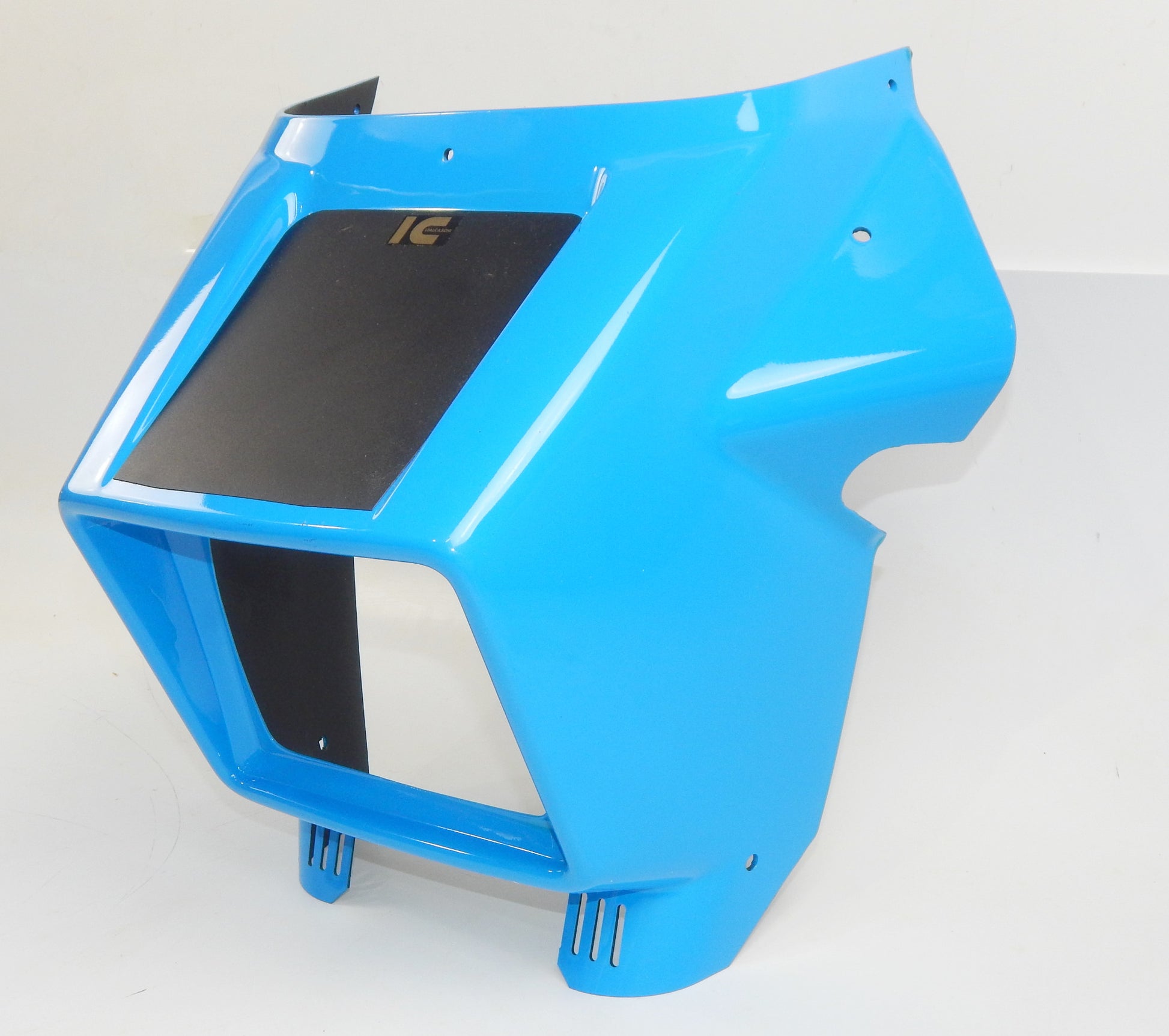 IC ITALCASCHI FIBERGLASS FAIRING COWLING BLUE SUZUKI DR 600 18x15" VINTAGE ITALY - MotoRaider