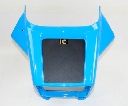 IC ITALCASCHI FIBERGLASS FAIRING COWLING BLUE SUZUKI DR 600 18x15" VINTAGE ITALY - MotoRaider