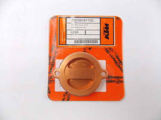 NOS OEM KTM OIL FILTER COVER 12-15 EXC | 13-15 SXF 77036030110 | 770.36.030.110 - MotoRaider