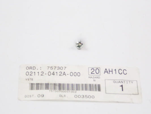 NOS OEM SUZUKI 2014-2017 GW250 | 2005-2017 DR-Z400 SCREW 02112-0412A-000 - MotoRaider