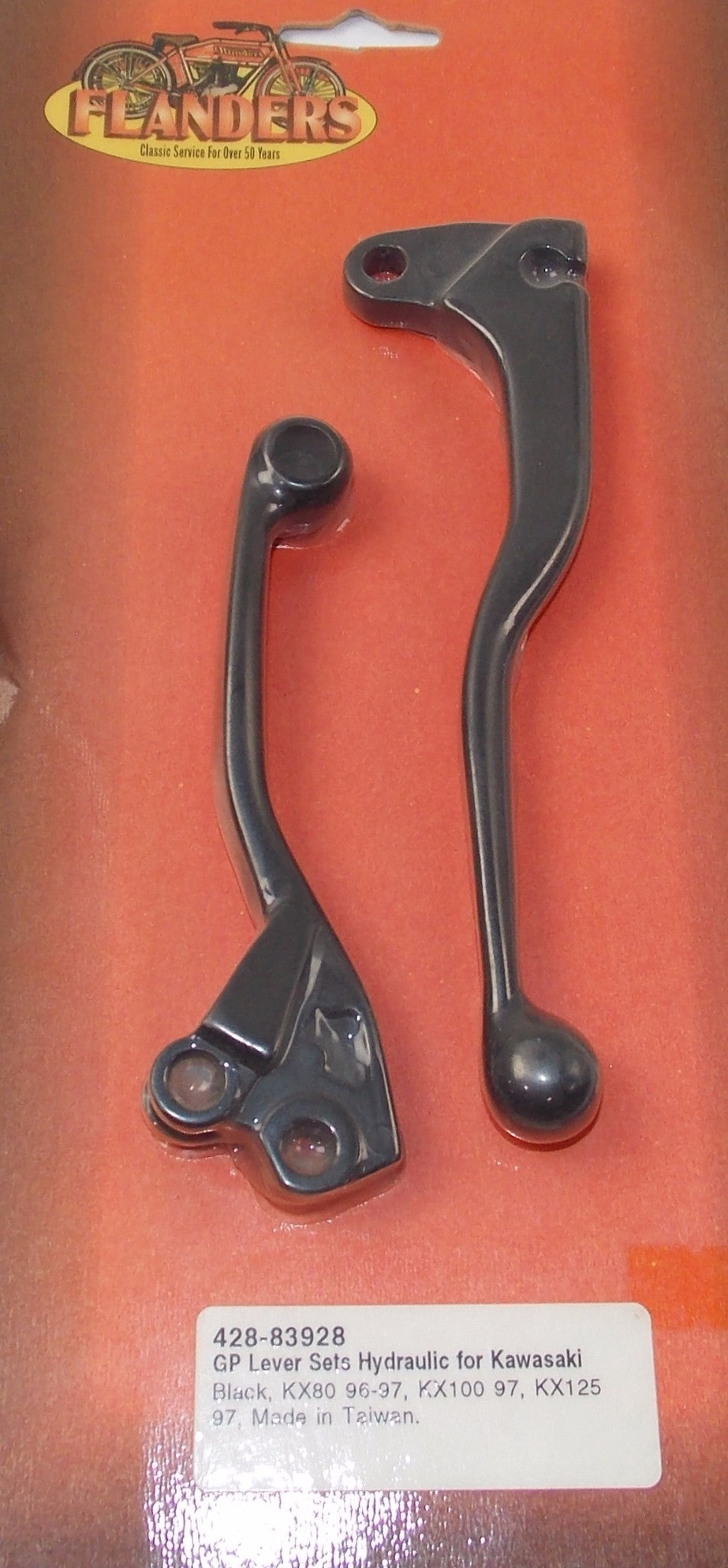 FLANDERS GP LEVER SET HYDRAULIC KAWASAKI 96-97 KX80/100/125 428-83928 - MotoRaider