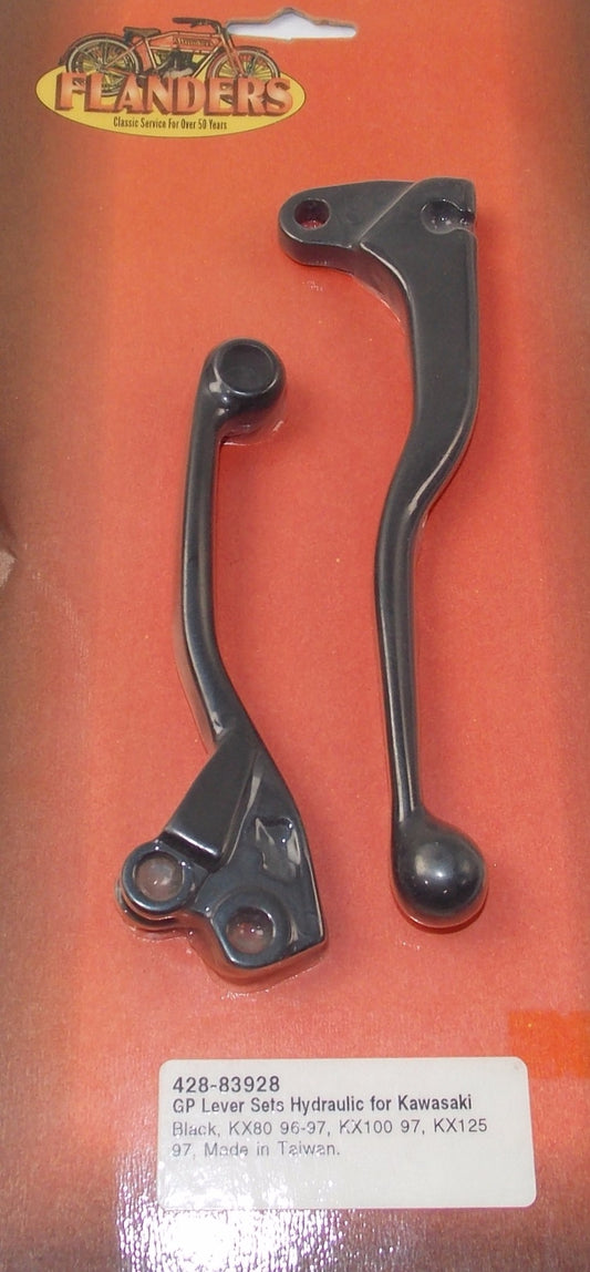 FLANDERS GP LEVER SET HYDRAULIC KAWASAKI 96-97 KX80/100/125 428-83928 - MotoRaider