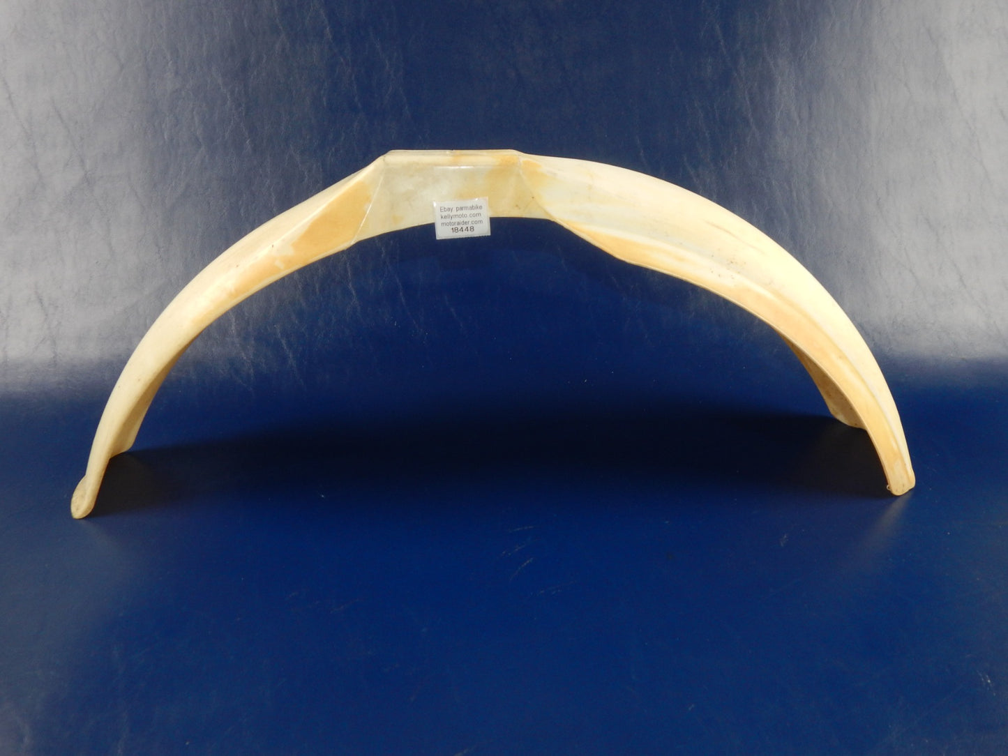 PRESTON PETTY MX MUD GUARD FRONT FENDER WHITE PLASTIC L=39" VINTAGE ENDURO CROSS - MotoRaider