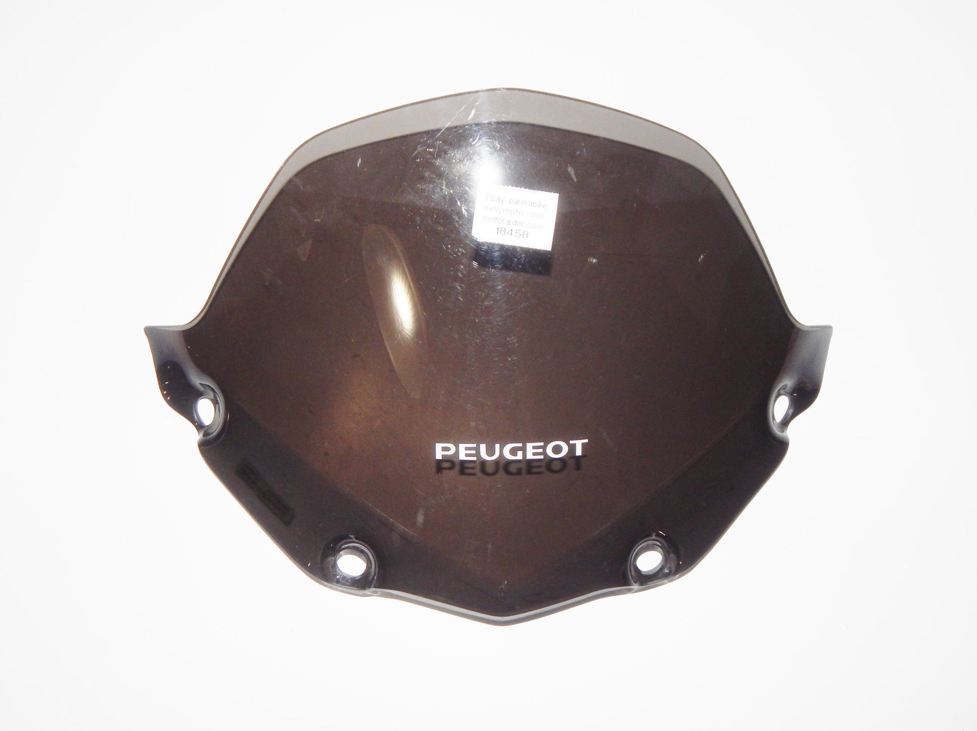 SCOOTER PEUGEOT WINDSHIELD SCREEN GRAY 1177090600 GEOPOLIS SATELLIS H=10.75" - MotoRaider