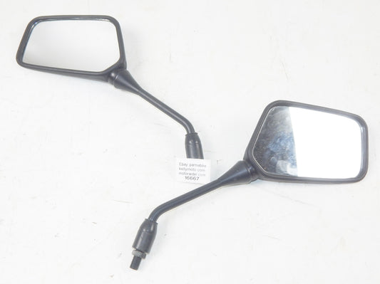 BLACK MIRRORS RIGHT LEFT SM JAPAN 10mm THREAD STEM LENGTH 6" SCOOTER MOTORCYCLE - MotoRaider